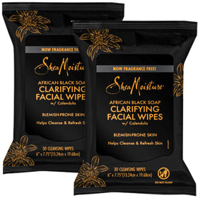 Shea Moisture Makeup Remover Wipes front view, pack of 30