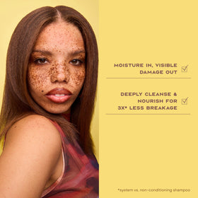 Shea Moisture Strengthen & Restore Shampoo with natural ingredients
