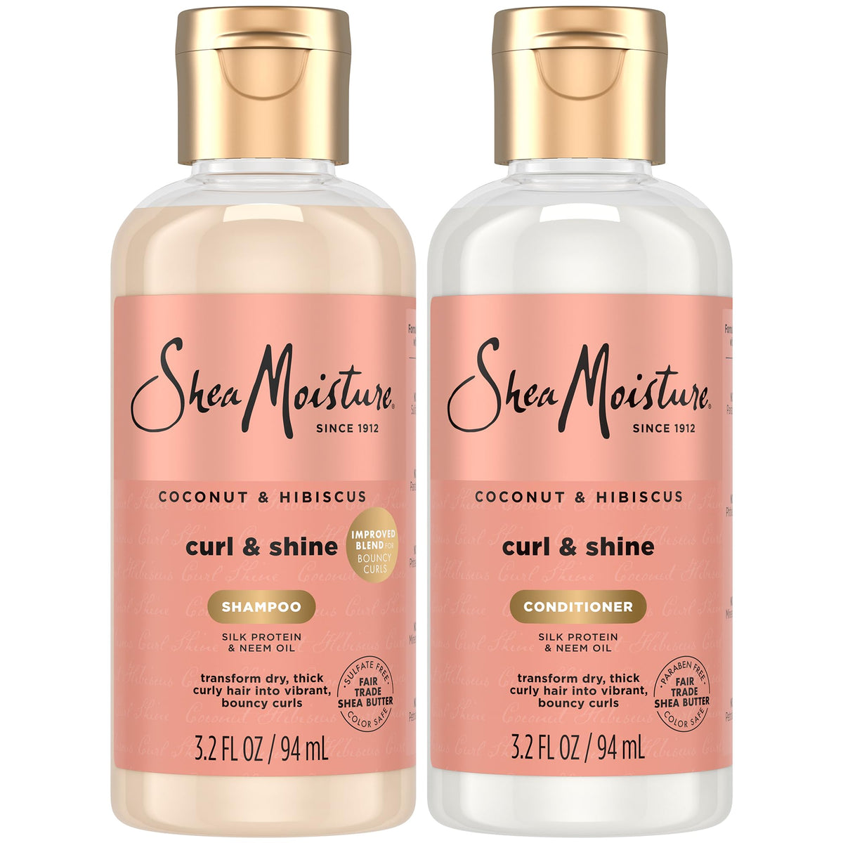 Shea Moisture Travel Shampoo and Conditioner set front view