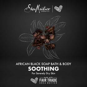 SheaMoisture African Black Soap with ingredients displayed around it