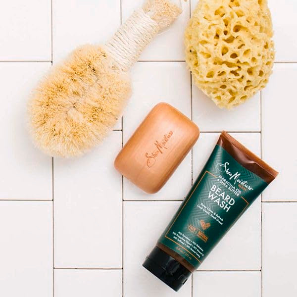 SheaMoisture Beard Wash 6 oz bottle side view
