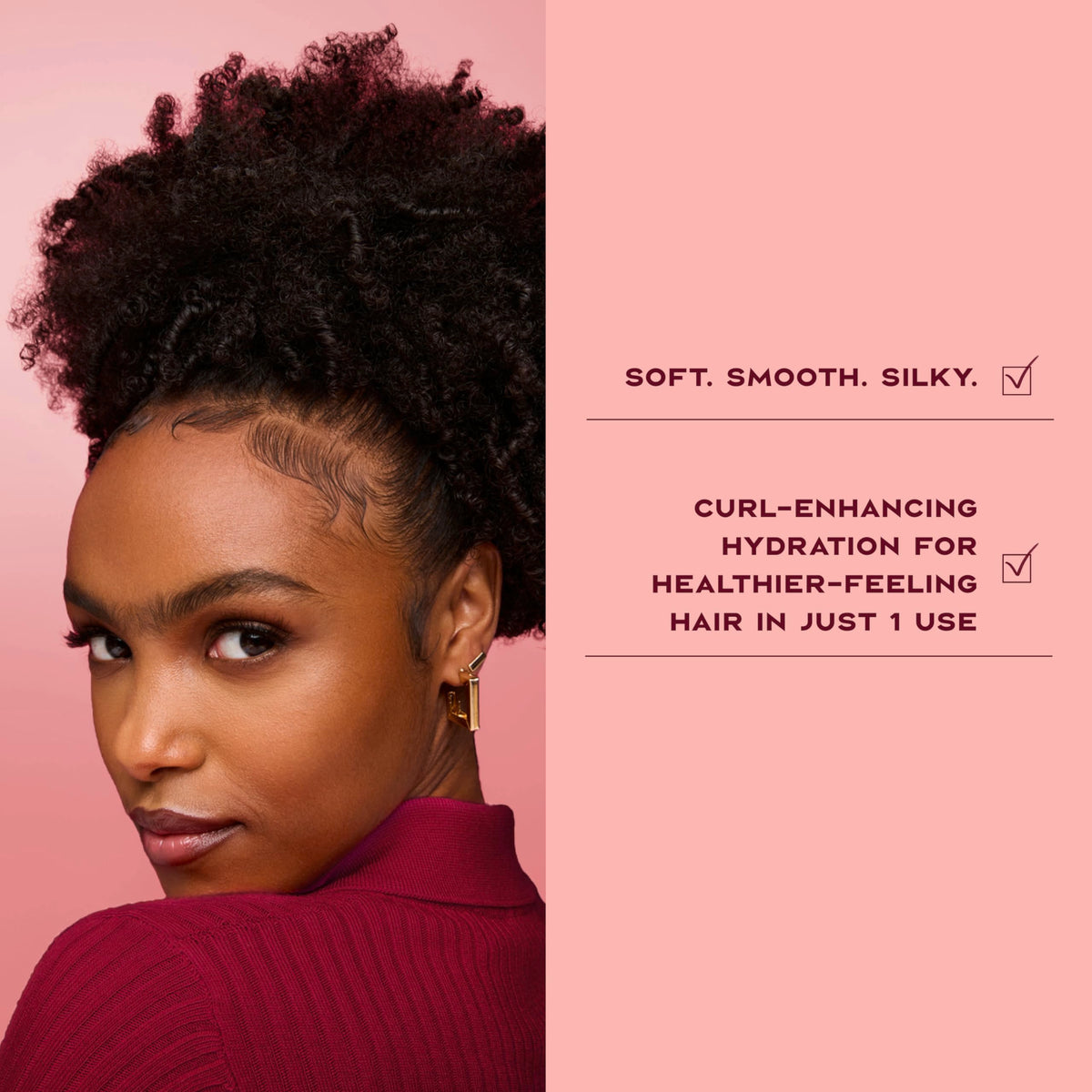 SheaMoisture Curl support Smoothie on a vanity with flowers