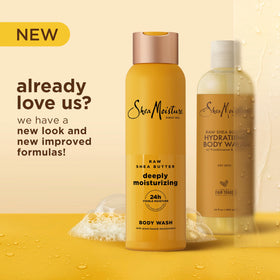 SheaMoisture Raw Shea Butter Body Wash bottle with label