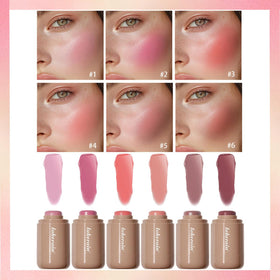 SHEEYOON Cream Blush Stick Soft Pink swatch on skin