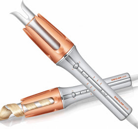 SHEGLAM Automatic Curling Iron front view in gold
