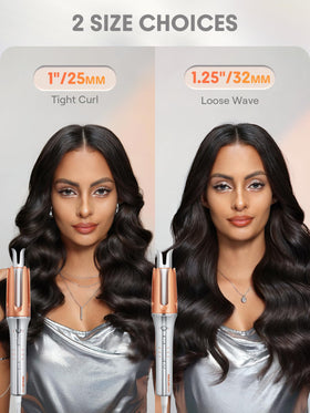 SHEGLAM Automatic Curling Iron showing temperature settings
