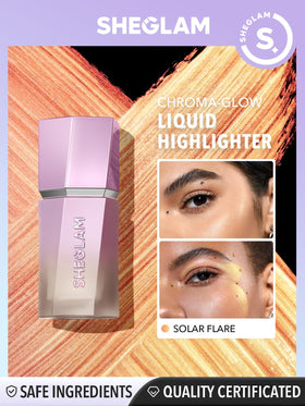 SHEGLAM Chroma-Glow Bloom Liquid Highlighter application on skin