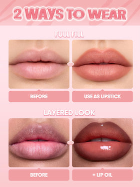 SHEGLAM Cloudline Blur Lip Liner Ash Canvas with lip gloss