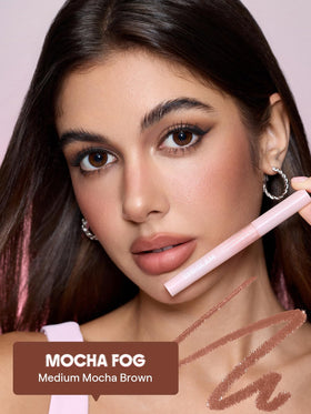 SHEGLAM Cloudline Blur Lip Liner Mocha Fog swatch on skin