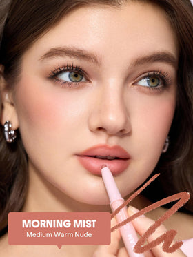SHEGLAM Cloudline Blur Lip Liner Morning Mist swatch on skin