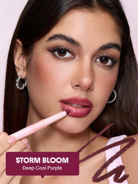 SHEGLAM Cloudline Blur Lip Liner Storm Bloom swatch on skin
