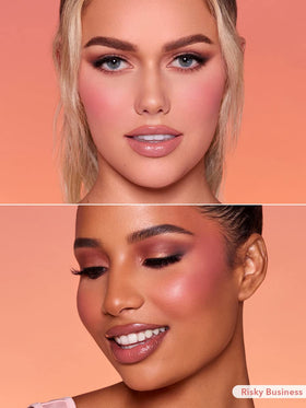 SHEGLAM Color Bloom Dayglow Liquid Blush swatch on skin