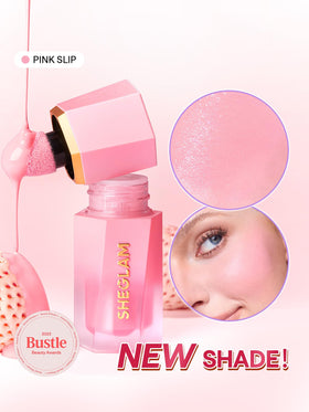 SHEGLAM Color Bloom Liquid Blush 007 Pink Slip built-in applicator close-up