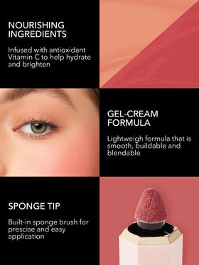 SHEGLAM Color Bloom Liquid Blush Love Cake on makeup vanity