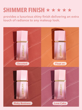 SHEGLAM Color Bloom Liquid Blush Love Cake texture close-up