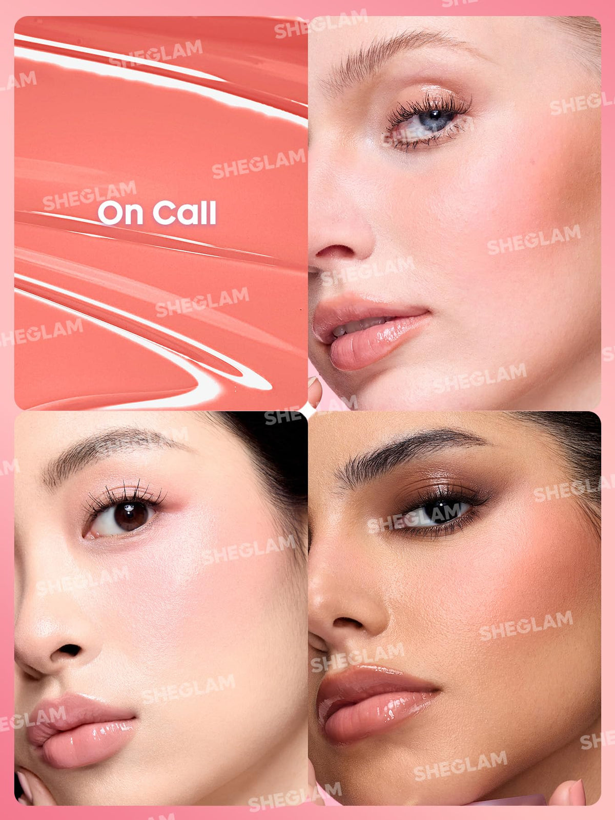 SHEGLAM Color Bloom Liquid Blush swatch on skin