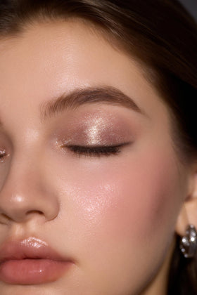 SHEGLAM Crystal Jelly Glaze Eye Shadow Stick in use on model