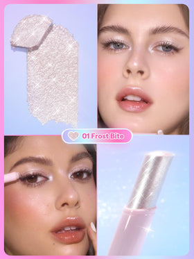 SHEGLAM Crystal Jelly Glaze Stick 01 Frost Bite swatch on skin