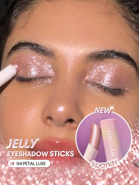 SHEGLAM Crystal Jelly Glaze Stick applied on eyelid