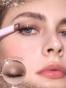SHEGLAM Crystal Jelly Glaze Stick Eyeshadow 04 Satin Suede applicator close-up