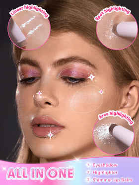 SHEGLAM Crystal Jelly Glaze Stick Eyeshadow with brush applicator