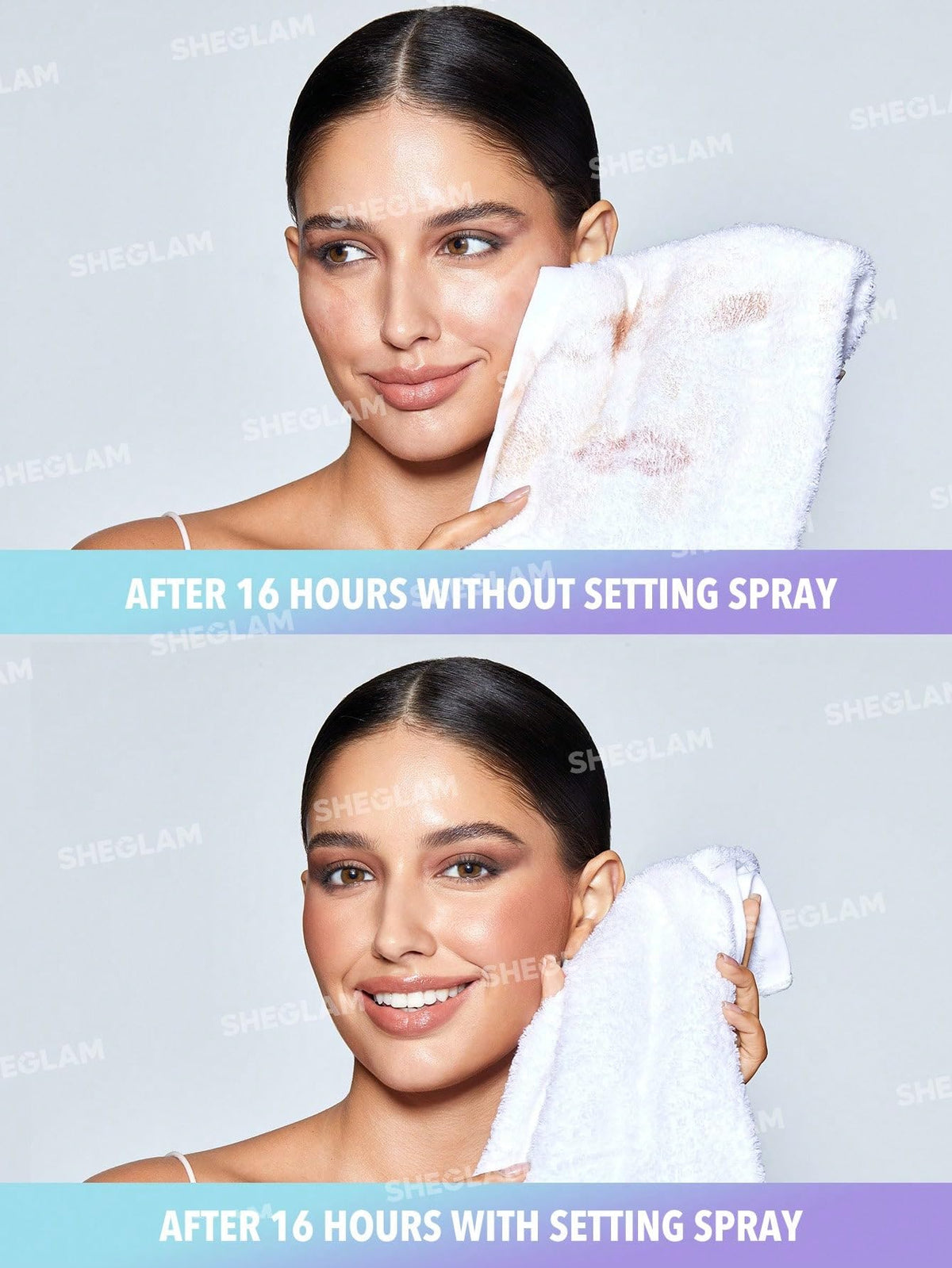 SHEGLAM Lock'd In Setting Spray back view showing ingredients