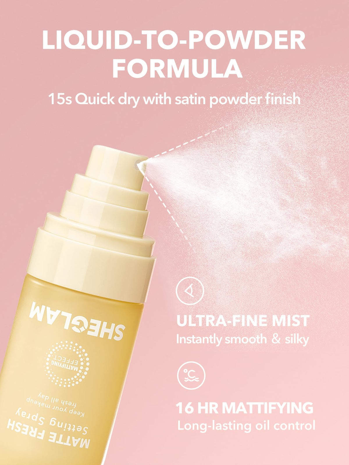 SHEGLAM Matte Fresh Setting Spray 90g packaging