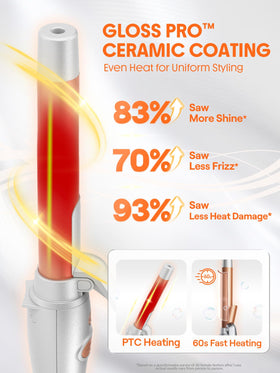SHEGLAM Rotating Curling Iron close-up of ceramic coating
