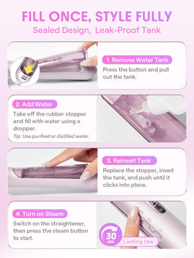 SHEGLAM Steam Straightener Brush packaging and accessories