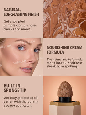 SHEGLAM Sun Sculpt Liquid Contour Stick displayed on a vanity