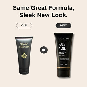 Shield Face Acne Wash for Men side view showing texture