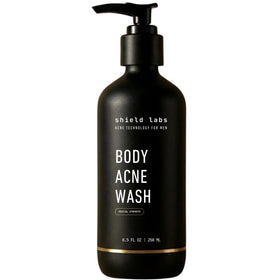 Shield Men's Acne Body Wash front view 8.5 oz bottle