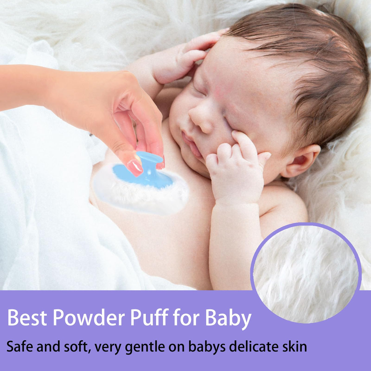 SHIMIDO Body Powder Puff Container with powder inside