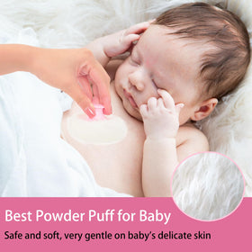 SHIMIDO large body powder puff with handle for easy application