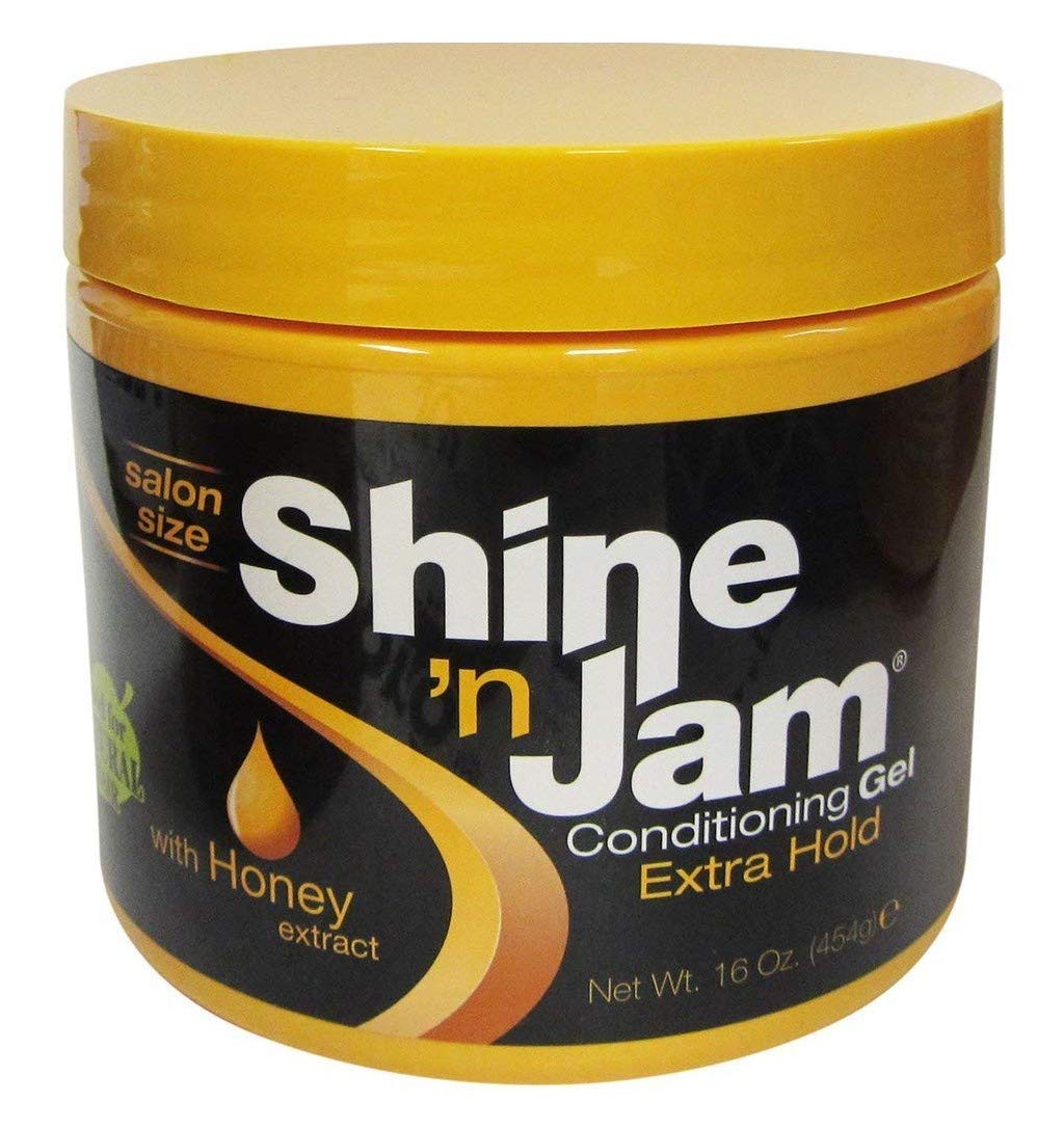 Shine 'n Jam Conditioning Gel Extra Hold 16 Ounce Jar front view