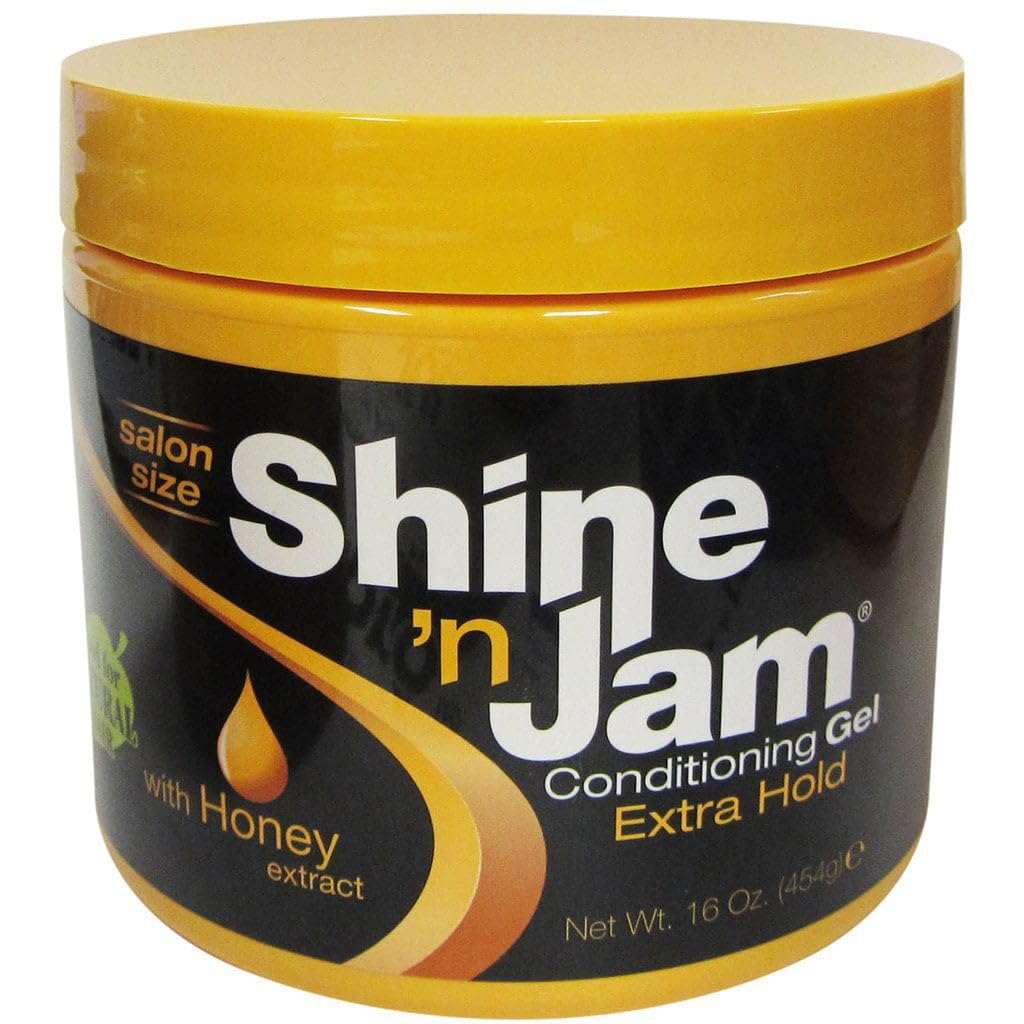 Shine 'n Jam Conditioning Gel Extra Hold 16 Ounce Jar front view