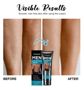 ShineMore Intimate Hair Removal Cream application process