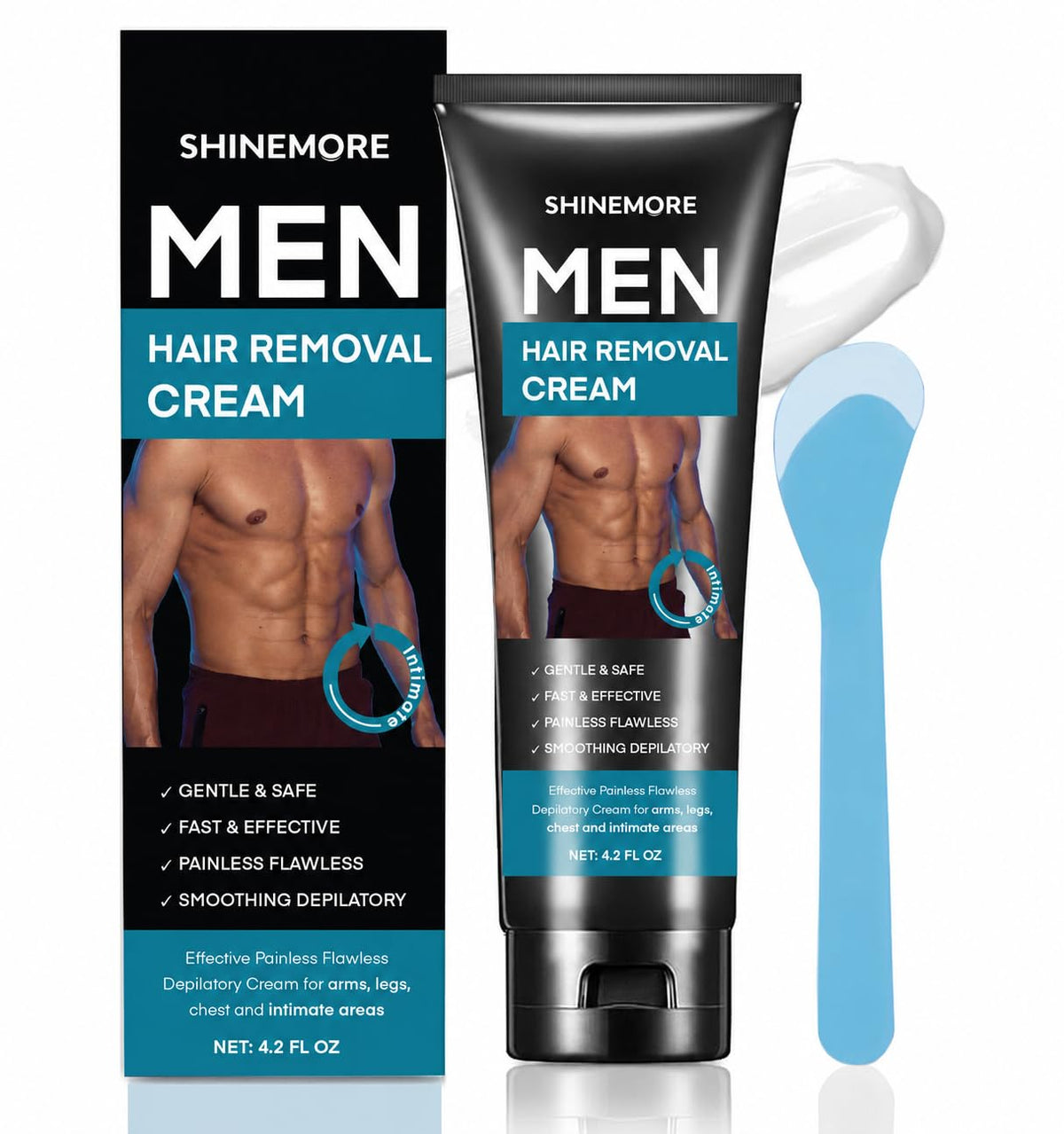 ShineMore Intimate Hair Removal Cream for Men 4.2oz front view