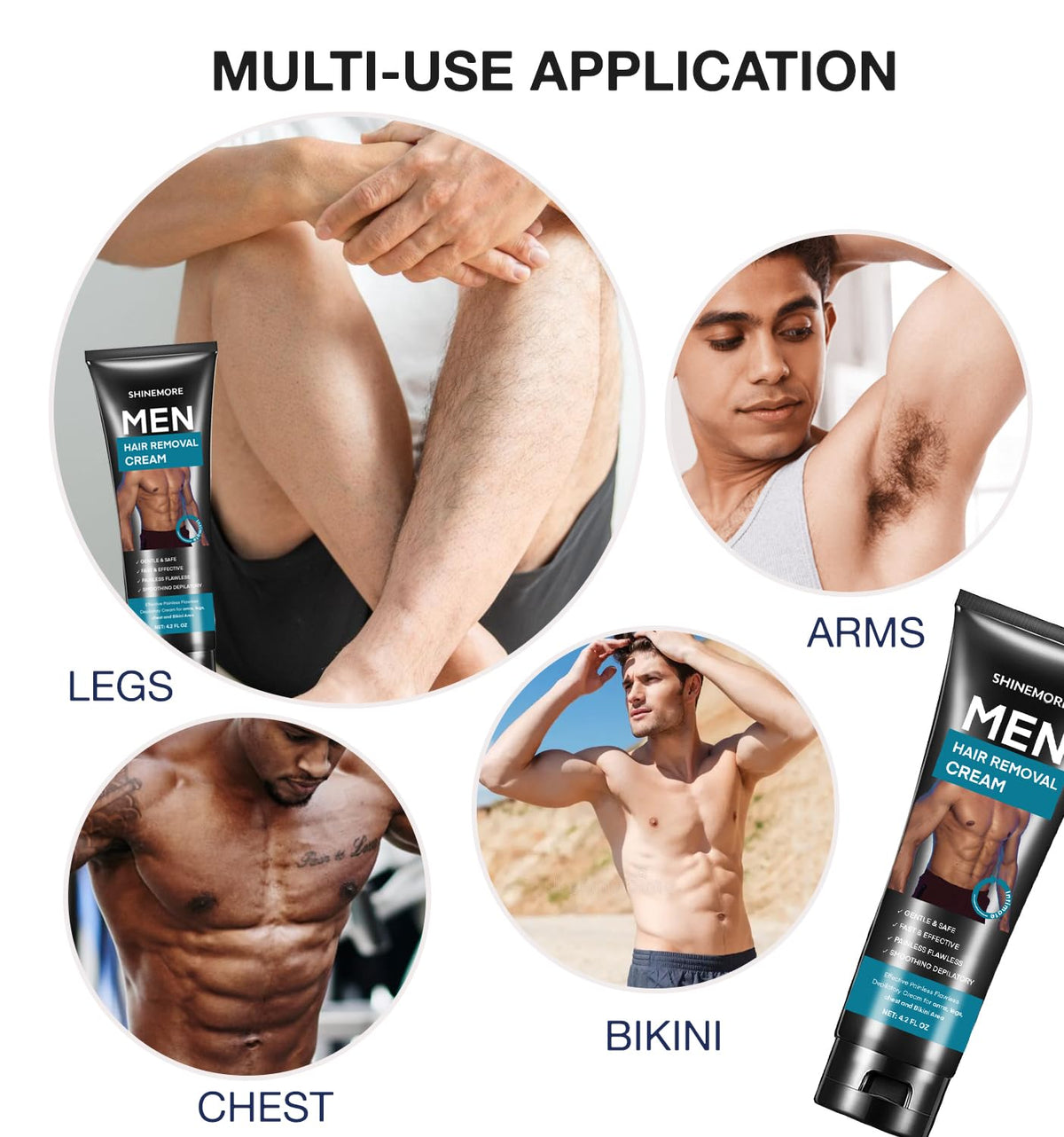 ShineMore Intimate Hair Removal Cream texture on skin