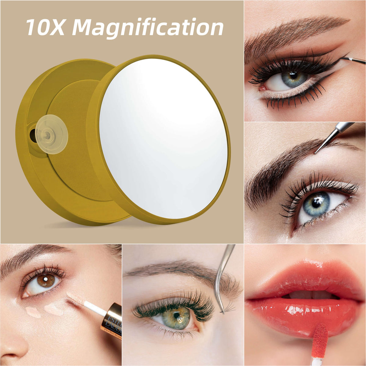 Shinerva LED Makeup Mirror with touch controls highlighted