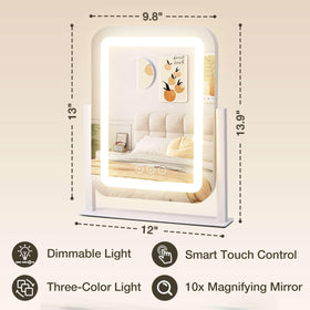 Shinerva Vanity Mirror with LED lights side view