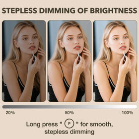 Shinerva Vanity Mirror with lights in a bedroom setting