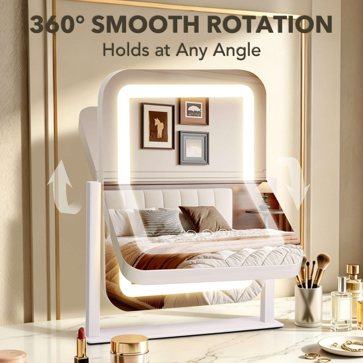Shinerva Vanity Mirror with warm light mode