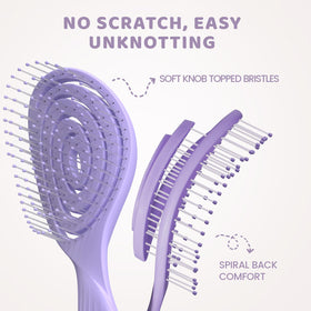 SHINLEA Detangle Hair Brush close-up of nylon teeth