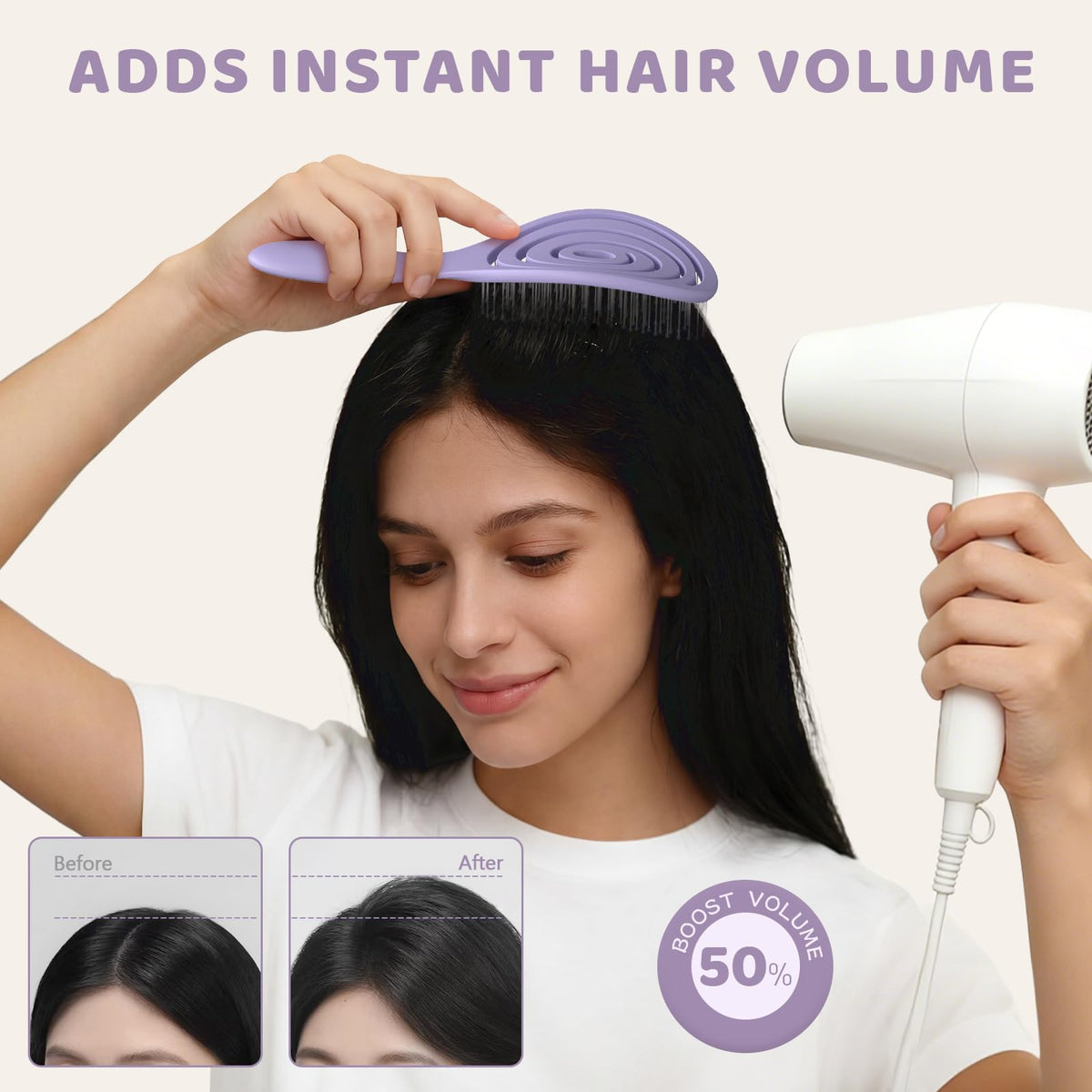 SHINLEA Detangle Hair Brush side view