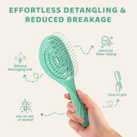 SHINLEA Hair Brush showing ergonomic handle