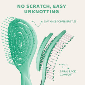 SHINLEA Hair Brush with spiral design close-up