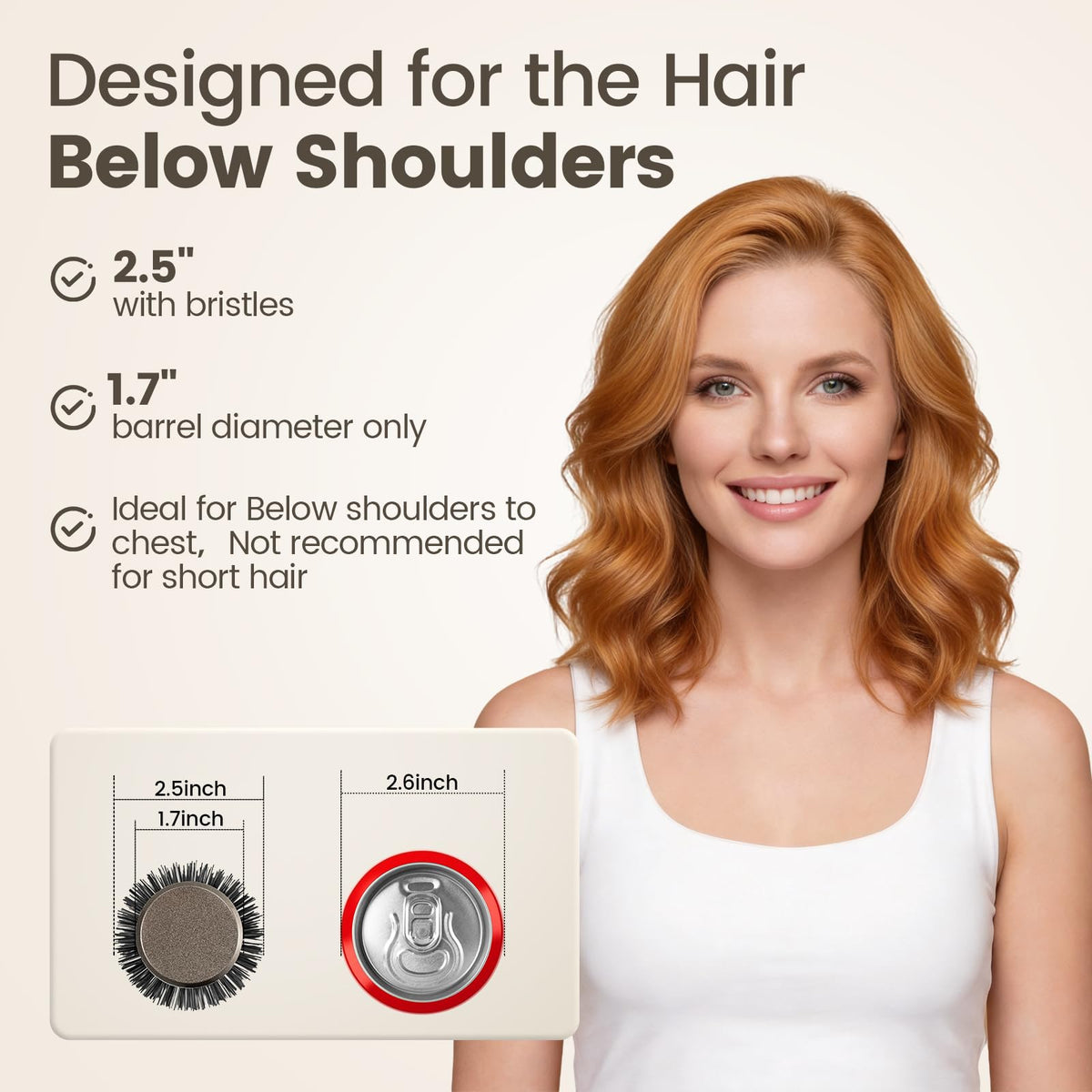 SHINLEA round hair brush demonstrating airflow holes