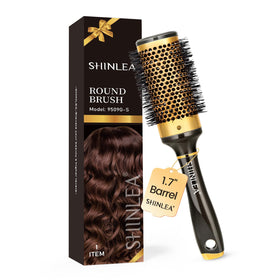 SHINLEA round hair brush front view with 1.7 inch barrel