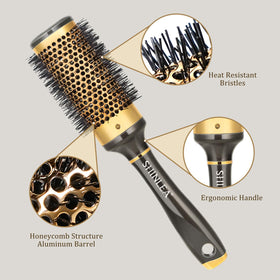 SHINLEA round hair brush with packaging display